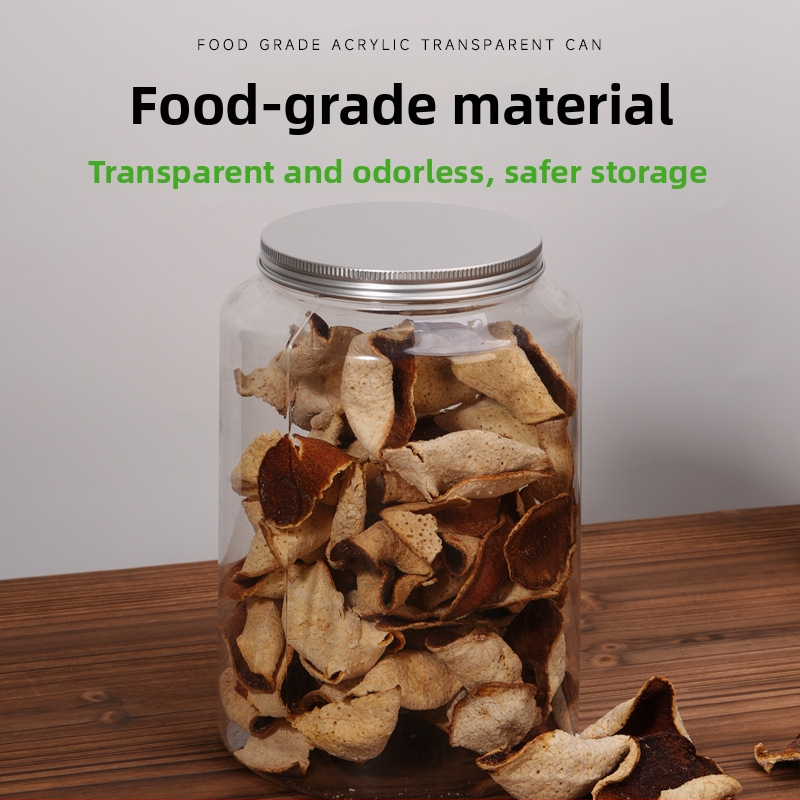 PET plastična boca za ambalažu hrane, prozirna, čvrsto zatvorena, prehrambene kvalitete, pogodna za čaj i suho voće