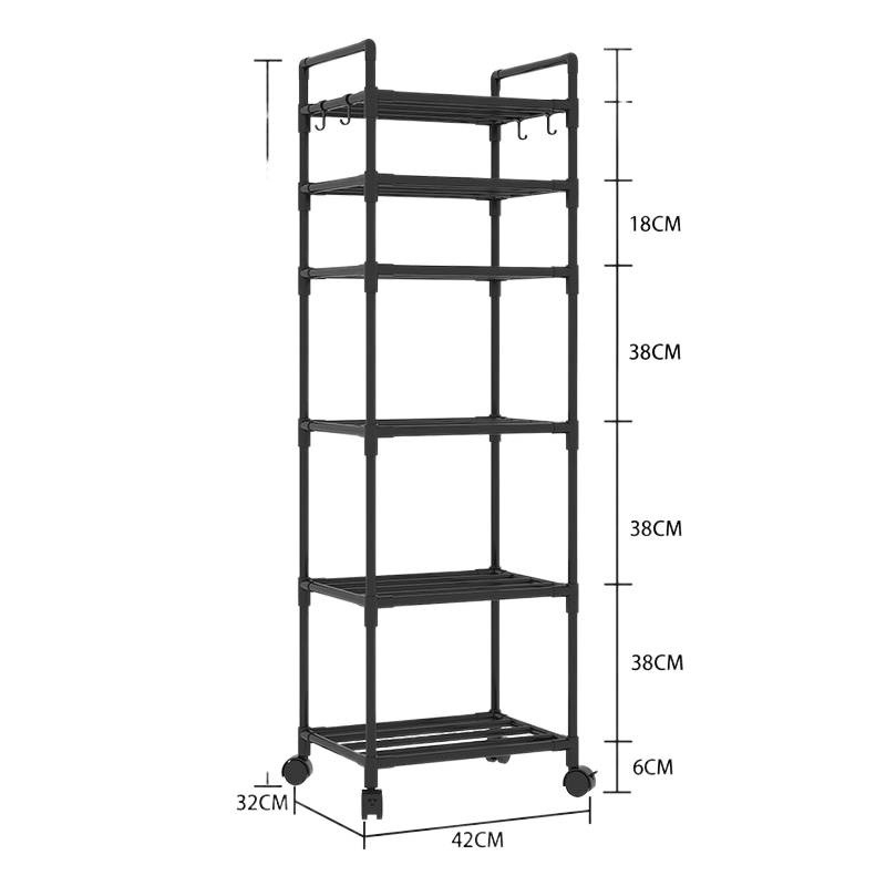 Podni stojeći 3-slojni kuhinjski regal za skladištenje, držač za mikrovalnu i posuđe, plastični, sklopiv, prenosiv, bez bušenja