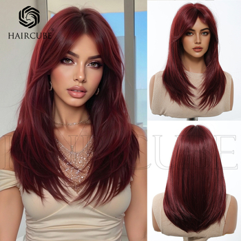 Haircube paróka, Lx-1295 sorozat, egyenes frufru, otthoni selyem haj, mechanizmus feldolgozás