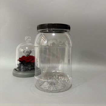 Plastična posuda s širokim otvorom, poklopac i ručka, zatvoren spremnik, težina 59,8 g