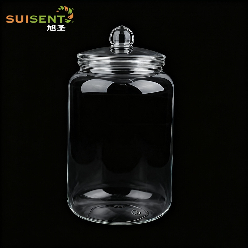 PET spremnik za čuvanje, proziran, čvrsto zatvoren, velik otvor; kapacitet 3,5 L, promjer tijela 150 mm, promjer otvora 120 mm, visina 270 mm