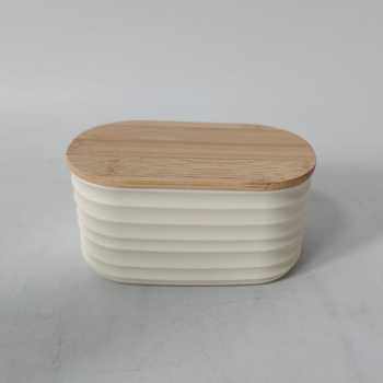 Plastična posuda za skladištenje s poklopcem od bambuka, kutija za konzerviranje s poklopcem, moderno minimalistički stil, kapacitet ispod 300 ml