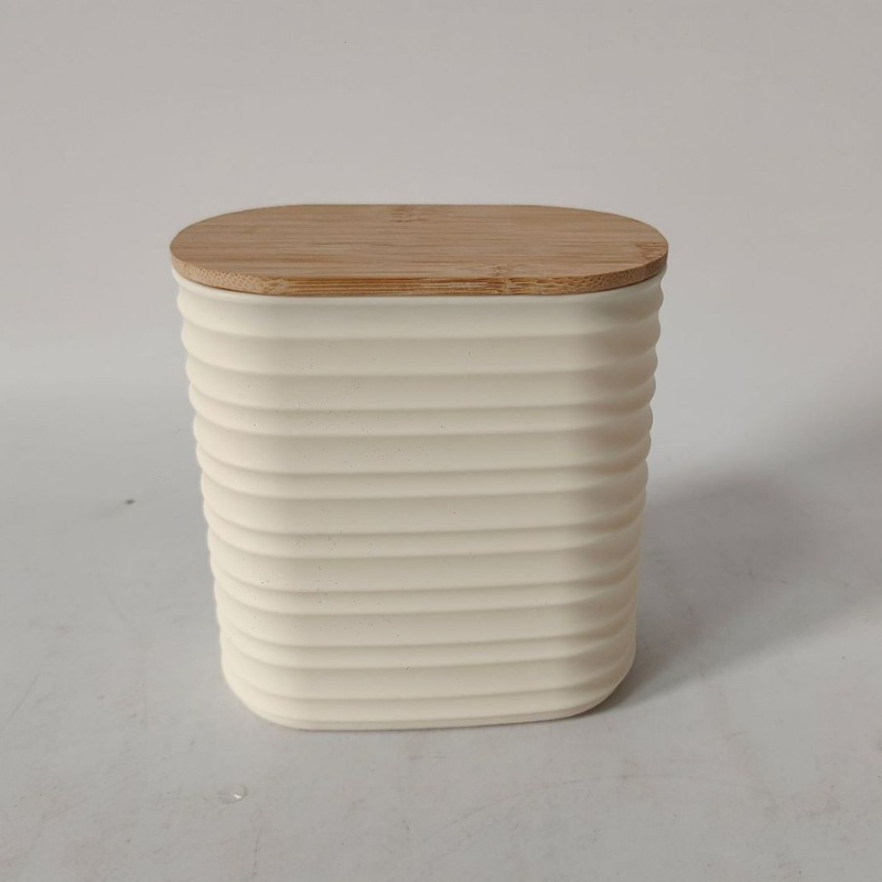 Plastična posuda za skladištenje s poklopcem od bambuka, kutija za konzerviranje s poklopcem, moderno minimalistički stil, kapacitet ispod 300 ml