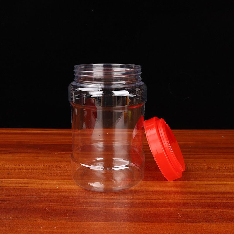 PET spremnik za pohranu s širokim otvorom, kapacitet 1,5 kg, zatvoren poklopac, plastični materijal