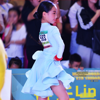 Ženski kostim za latinski ples – standard, izvedba, proljeće 2024, 80% najlon, za djecu od 8 godina i više, model G22020