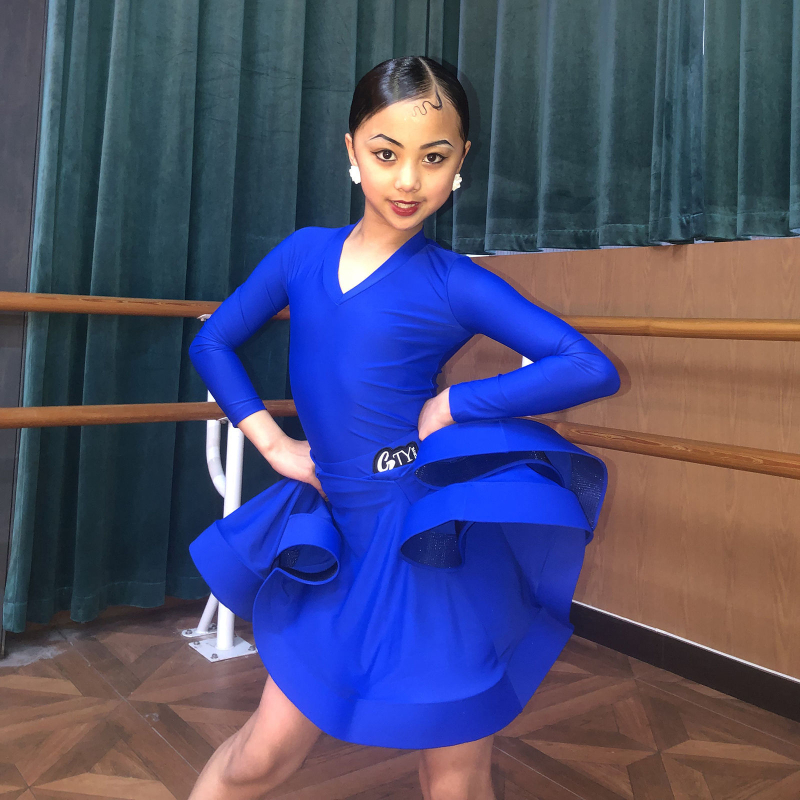 Ženski kostim za latinski ples – standard, izvedba, proljeće 2024, 80% najlon, za djecu od 8 godina i više, model G22020