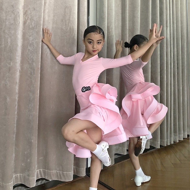 Ženski kostim za latinski ples – standard, izvedba, proljeće 2024, 80% najlon, za djecu od 8 godina i više, model G22020