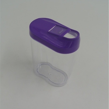 Set de cinci recipiente transparente sigilate din plastic pentru depozitare, 501-800 ml, Nu sunt compatibile cu cuptorul cu microunde