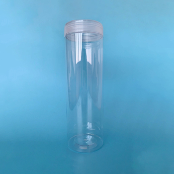 Plastová fľaša na skladovanie so širokým otvorom a skrutkovacím uzáverom, objem 1700 ml, PET materiál, priehľadný matný kryt PP.
