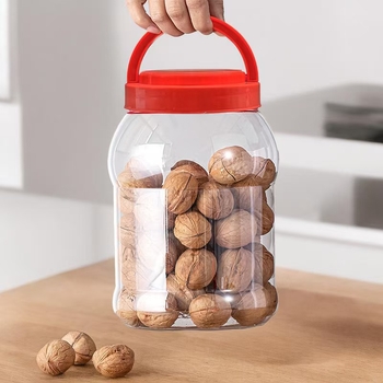 Yansheng PET буркан за лакомства с широко устие и преносим запечатващ капак, височина 195 мм, диаметър 105 мм, гърло 105 мм