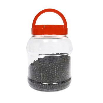 Yansheng PET буркан за лакомства с широко устие и преносим запечатващ капак, височина 195 мм, диаметър 105 мм, гърло 105 мм