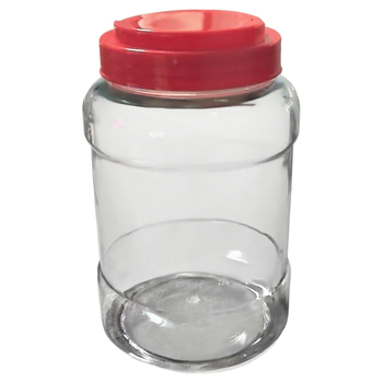 Átlátszó PET műanyag edény fedéllel, 1400 g kapacitás, Ø110 mm × 180 mm