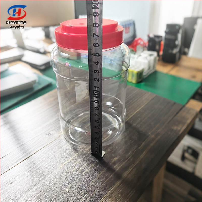 Priehľadná PET plastová nádoba s viečkom, objem 1400 g, Ø110 mm × 180 mm