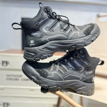 Gore-Tex vodootporne muške planinarske tenisice srednje visine, gumena potplat, gumena srednja podloga, niska peta 1–3 cm