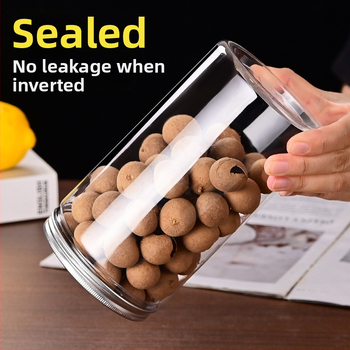 Prozirna PET plastična staklenka za skladištenje sa širokim otvorom i čvrstim poklopcem, pogodna za pakiranje orašastih plodova, dostupna u više kapaciteta