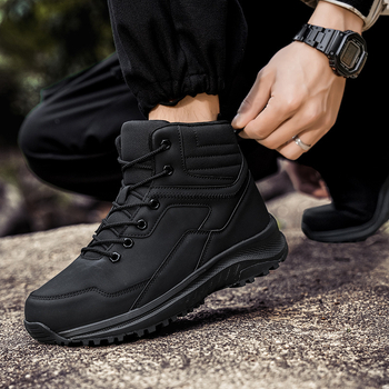 Vojne čizme, prednje vezivanje, srednje visoki gornji dio, gornji materijal: sintetika koža, protuklizna gumena potplata, EVA srednja uložak