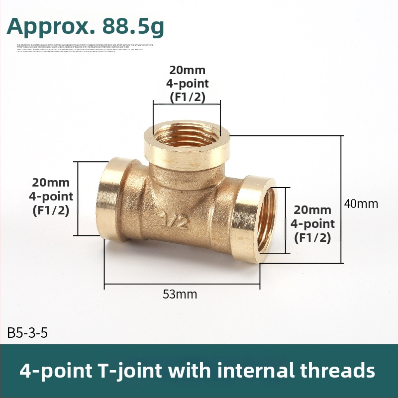 Bakreni T spoj – moderni minimalisticki dizajn, materijal: bakar, marka Left Circle Right Square