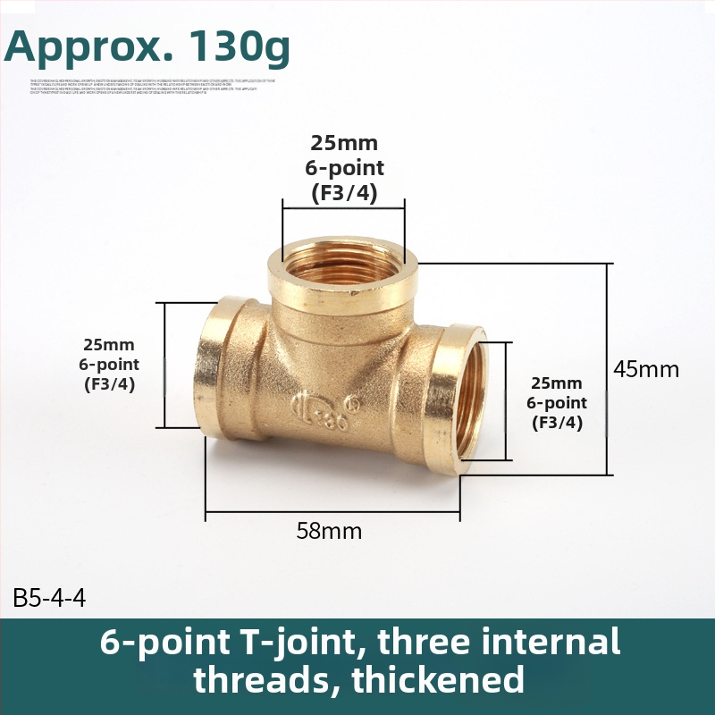 Bakreni T spoj – moderni minimalisticki dizajn, materijal: bakar, marka Left Circle Right Square