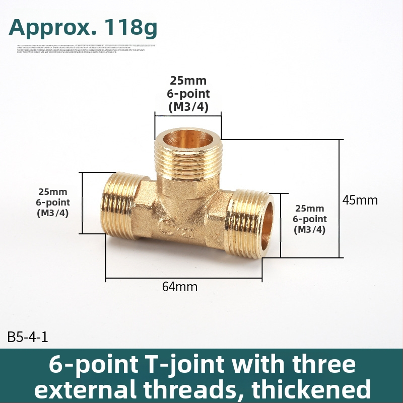 Bakreni T spoj – moderni minimalisticki dizajn, materijal: bakar, marka Left Circle Right Square