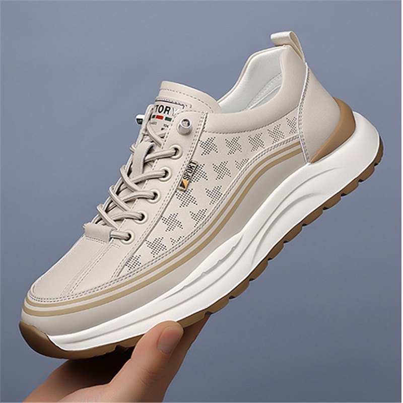 Muške casual tenisice od prave kože (prozračne, gumom)