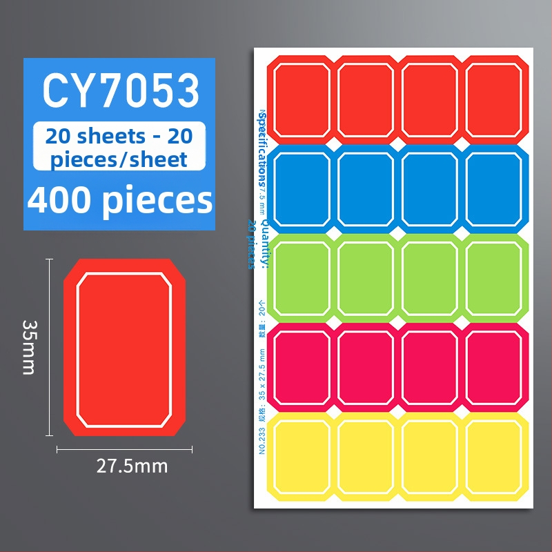 Ručna naljepnica; Samo zalepljivi papir za naljepnice; Brend: Chuangyi; Model: CY7050; Naljepnice po stranici: 10