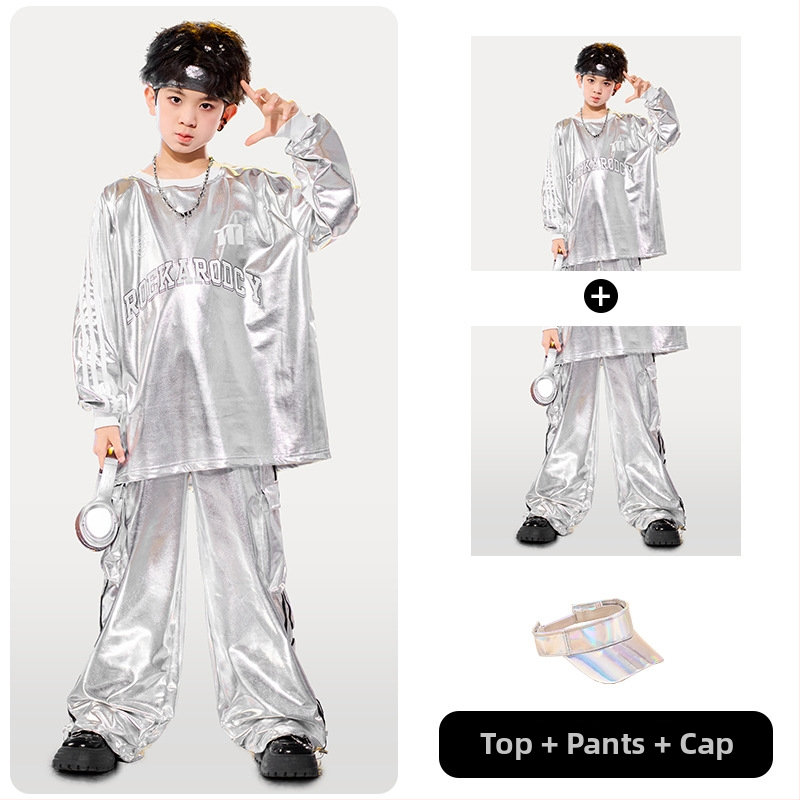 Dječja odjeća za ulični ples – hip hop stil, poliester tkanina s mekom obradom, neutralni spol, pogodna za street dance, za djecu od 8 godina.