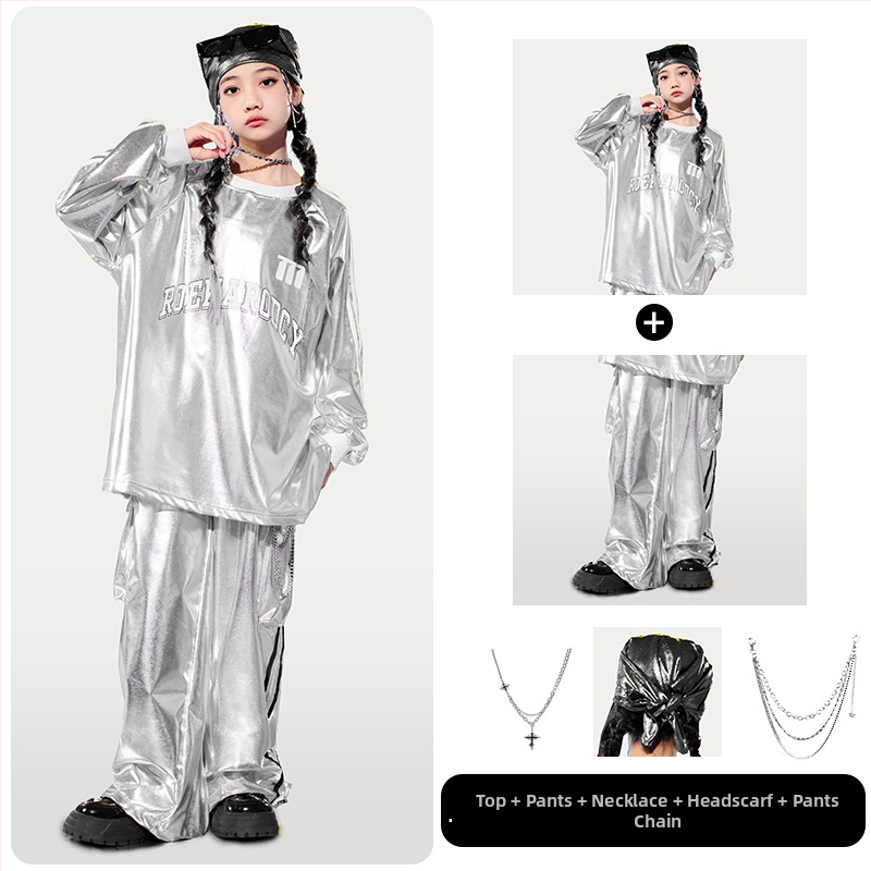 Dječja odjeća za ulični ples – hip hop stil, poliester tkanina s mekom obradom, neutralni spol, pogodna za street dance, za djecu od 8 godina.