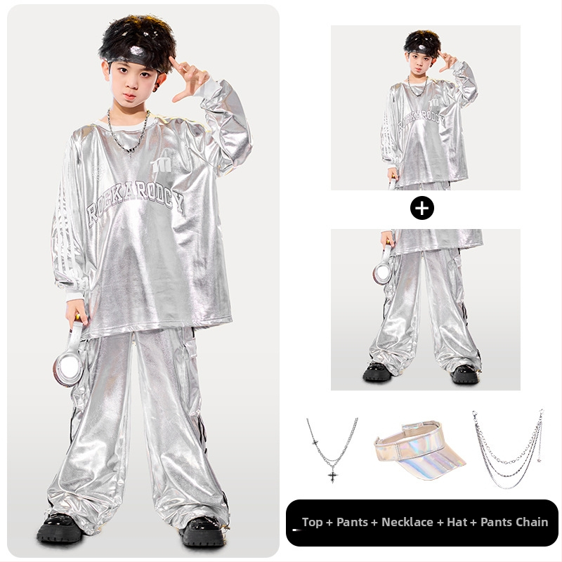 Dječja odjeća za ulični ples – hip hop stil, poliester tkanina s mekom obradom, neutralni spol, pogodna za street dance, za djecu od 8 godina.