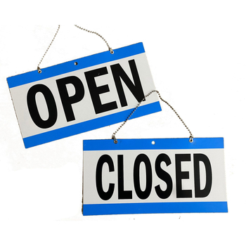 PVC znak radnog vremena, pravokutni vremenski indikator, UV tisak, prilagodljiv