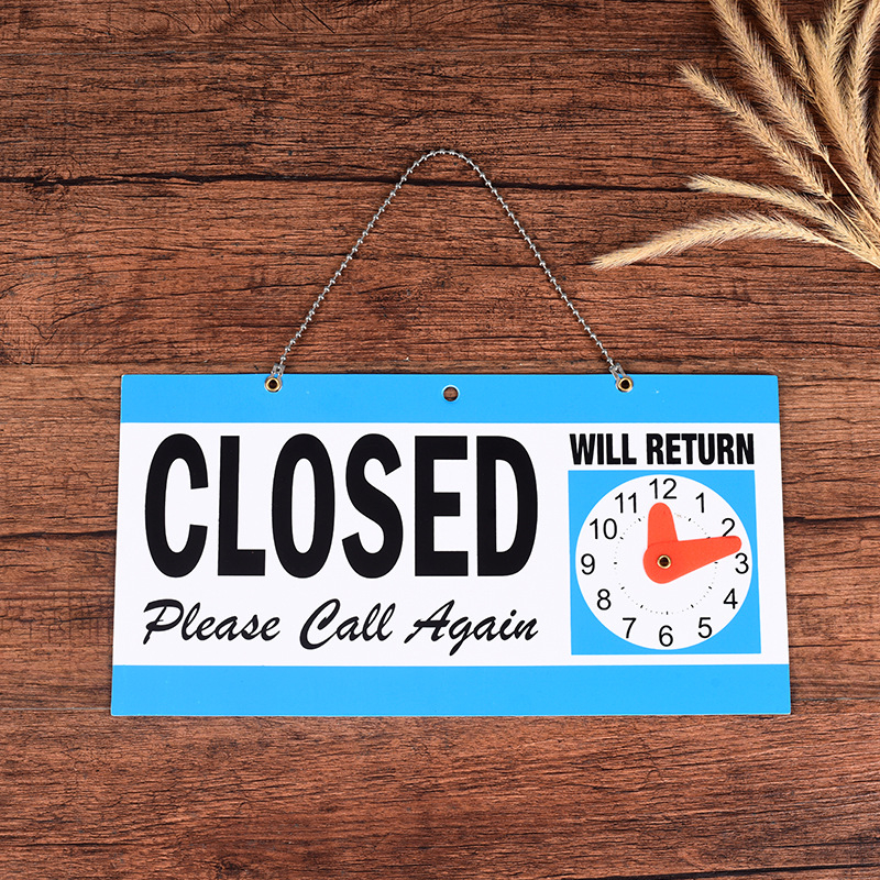 PVC znak radnog vremena, pravokutni vremenski indikator, UV tisak, prilagodljiv