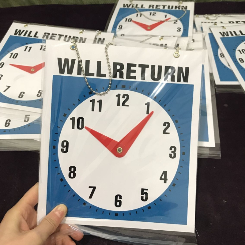 PVC znak radnog vremena, pravokutni vremenski indikator, UV tisak, prilagodljiv