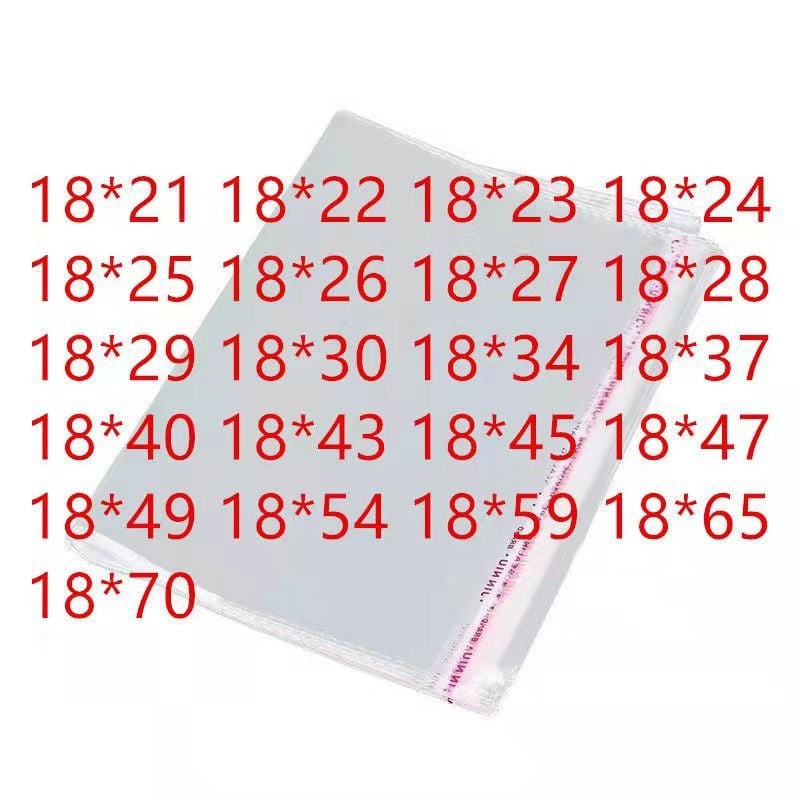 Set od 100 OPP samoljepljivih vrećica, širine 18 cm, plastične vrećice za pakiranje