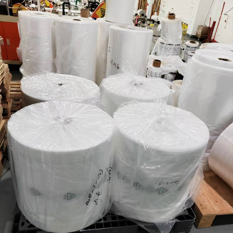 PE puhanom filmu prozirne vrećice cijev filmski roll materijal, debeo dugi ravni valjak, za pakiranje plastičnih vrećica