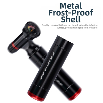 ENLEE LD-200 hordozható CO2 inflátor kerékpárhoz, alumínium ötvözet, Schrader és Presta szelepekkel kompatibilis, dobozos csomagolásban