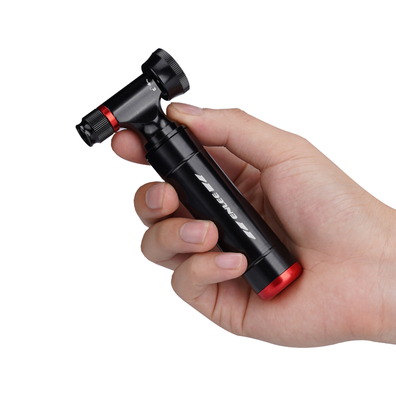 ENLEE LD-200 hordozható CO2 inflátor kerékpárhoz, alumínium ötvözet, Schrader és Presta szelepekkel kompatibilis, dobozos csomagolásban