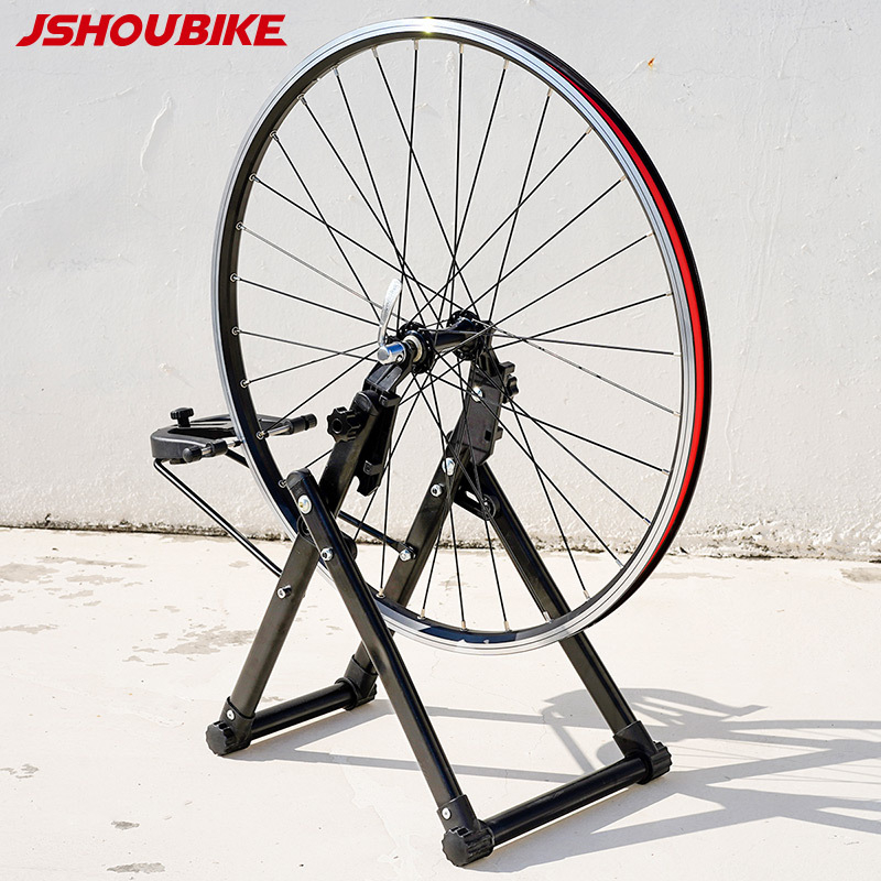 JSHOU BIKE Unealtă de aliniere a cercului pentru bicicletă de munte – oțel + plastic, Tabel de reglaj al cercului