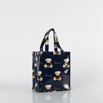 Geantă de damă Wanglu cu design ursuleț, capacitate mare, suprafață PVC lucioasă