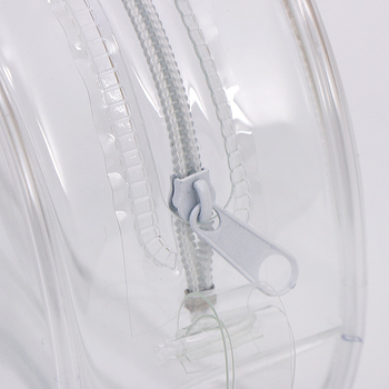 Geantă din PVC transparentă cu fermoar pentru cosmetică, cu mâner