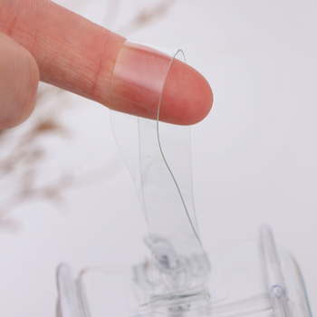 Geantă din PVC transparentă cu fermoar pentru cosmetică, cu mâner