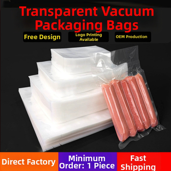 Féla vákuum taska főtt ételekhez – sima felület, hőzáró tömítés, főtt ételekhez tervezve, Long Bao márka, licencelhető magáncímke