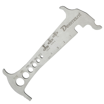 Măsurător de lanț 3-în-1 pentru biciclete de munte, oțel inoxidabil 304, caliper pentru uzură lanț și riglă de măsurare, personalizabil