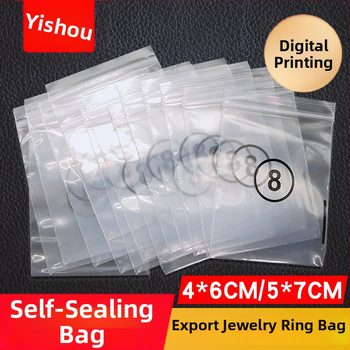 Önzáró műanyag zacsi ékszerek csomagolására digitális szimbólum nyomtatással, zárási hossz 0,4 cm, Yiwu eredet, anyag: új anyag, márka Tian E Plastic Industry