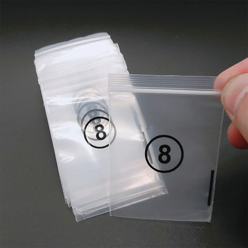 Önzáró műanyag zacsi ékszerek csomagolására digitális szimbólum nyomtatással, zárási hossz 0,4 cm, Yiwu eredet, anyag: új anyag, márka Tian E Plastic Industry