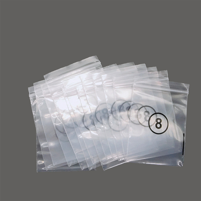 Önzáró műanyag zacsi ékszerek csomagolására digitális szimbólum nyomtatással, zárási hossz 0,4 cm, Yiwu eredet, anyag: új anyag, márka Tian E Plastic Industry