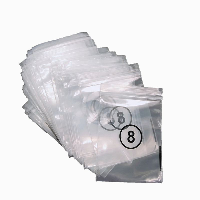 Önzáró műanyag zacsi ékszerek csomagolására digitális szimbólum nyomtatással, zárási hossz 0,4 cm, Yiwu eredet, anyag: új anyag, márka Tian E Plastic Industry