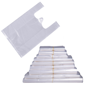 Τσάντα από διαφανές πλαστικό τύπου γιλέκο, μιας χρήσης, κατάλληλη για take-away και γενική συσκευασία