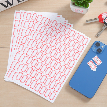 Ručna pisana papirnata etiketa, samoljepljiva, 64 etiketa po stranici, model TM191113C802, Ovlaštene privatne marke: Da