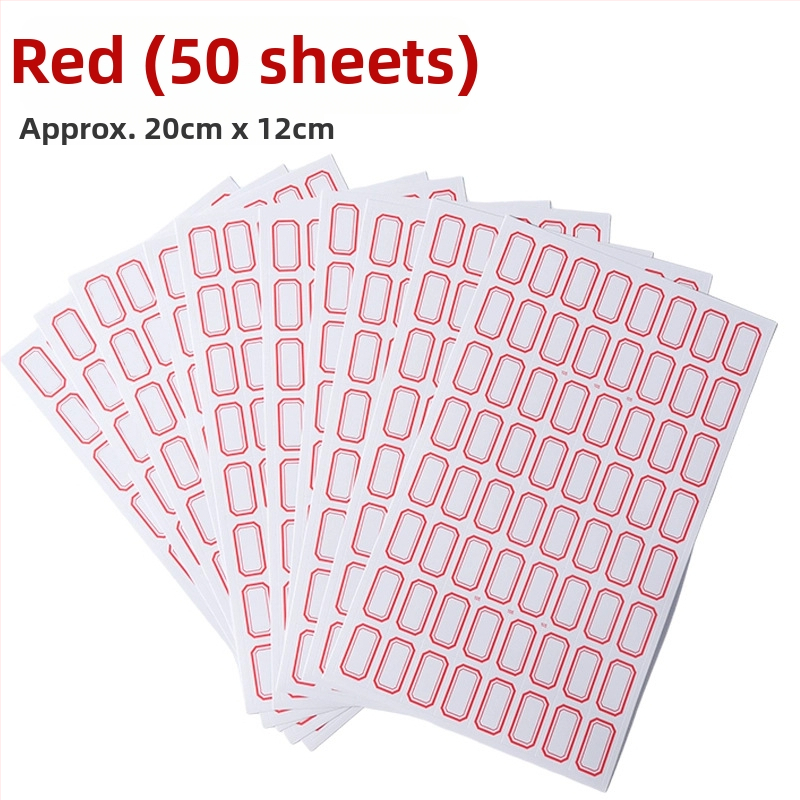 Ručna pisana papirnata etiketa, samoljepljiva, 64 etiketa po stranici, model TM191113C802, Ovlaštene privatne marke: Da