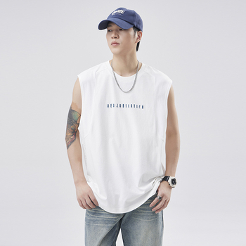 Tricou fără mâneci, croială lejeră, țesătură amestec din bumbac-poliester (54,3% bumbac, 45,7% poliester), vară 2025