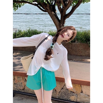 Két darabos strandruha szett kardigán-stílusú boho dizájn, kerek nyak, rövid ujjú, elasztikus derék